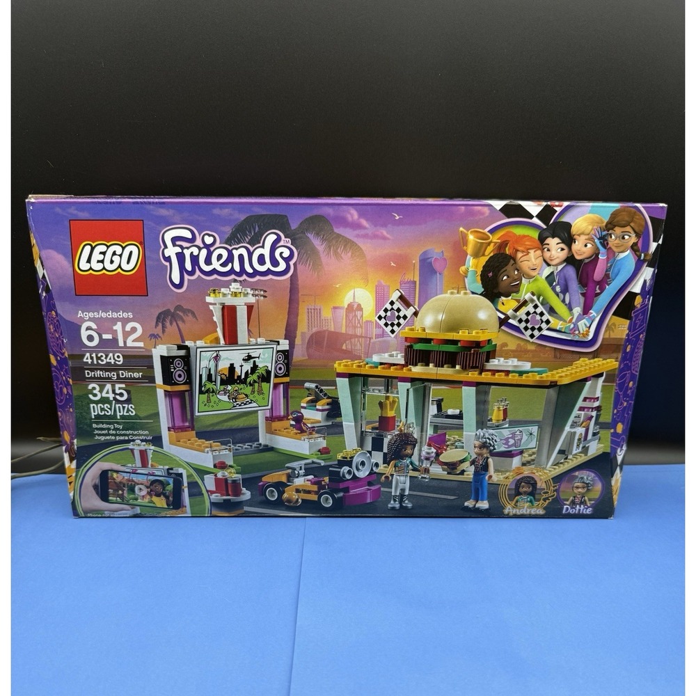 LEGO Friends 41349 Drifting Diner 100% Complete w/ Box, Manual & Minifigures
